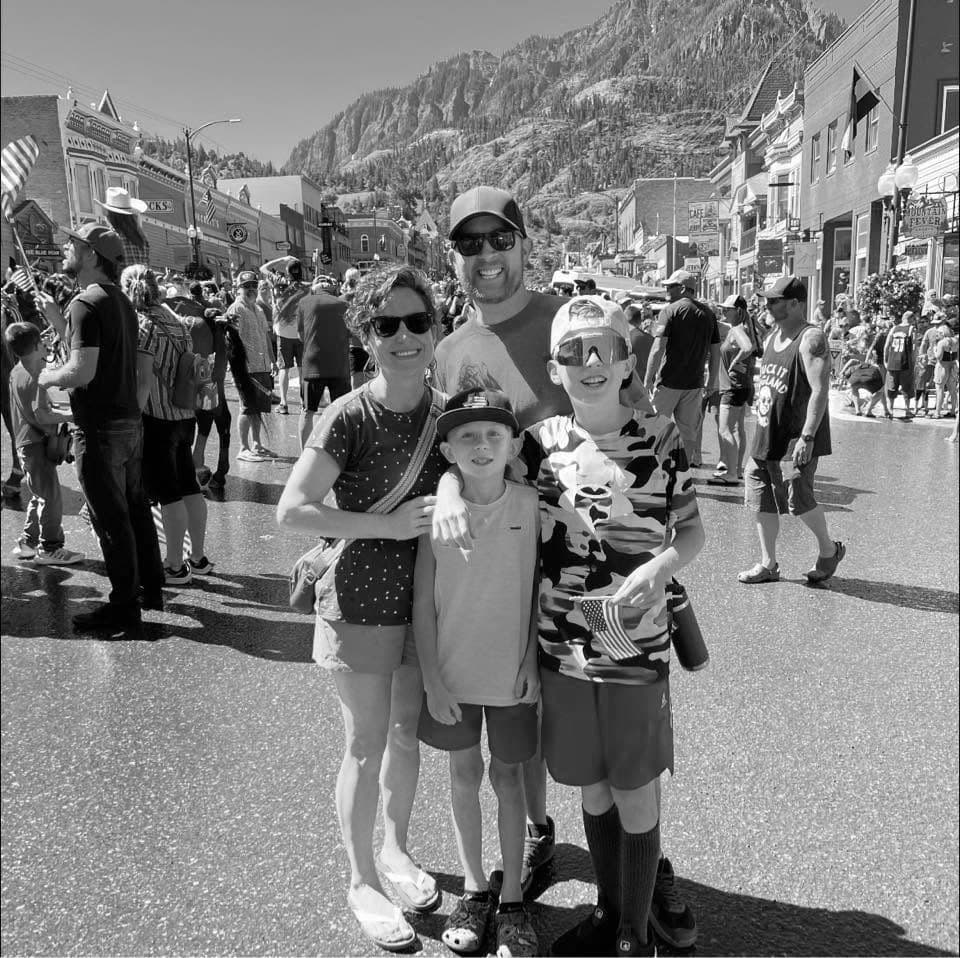 Travis Johnson and his family